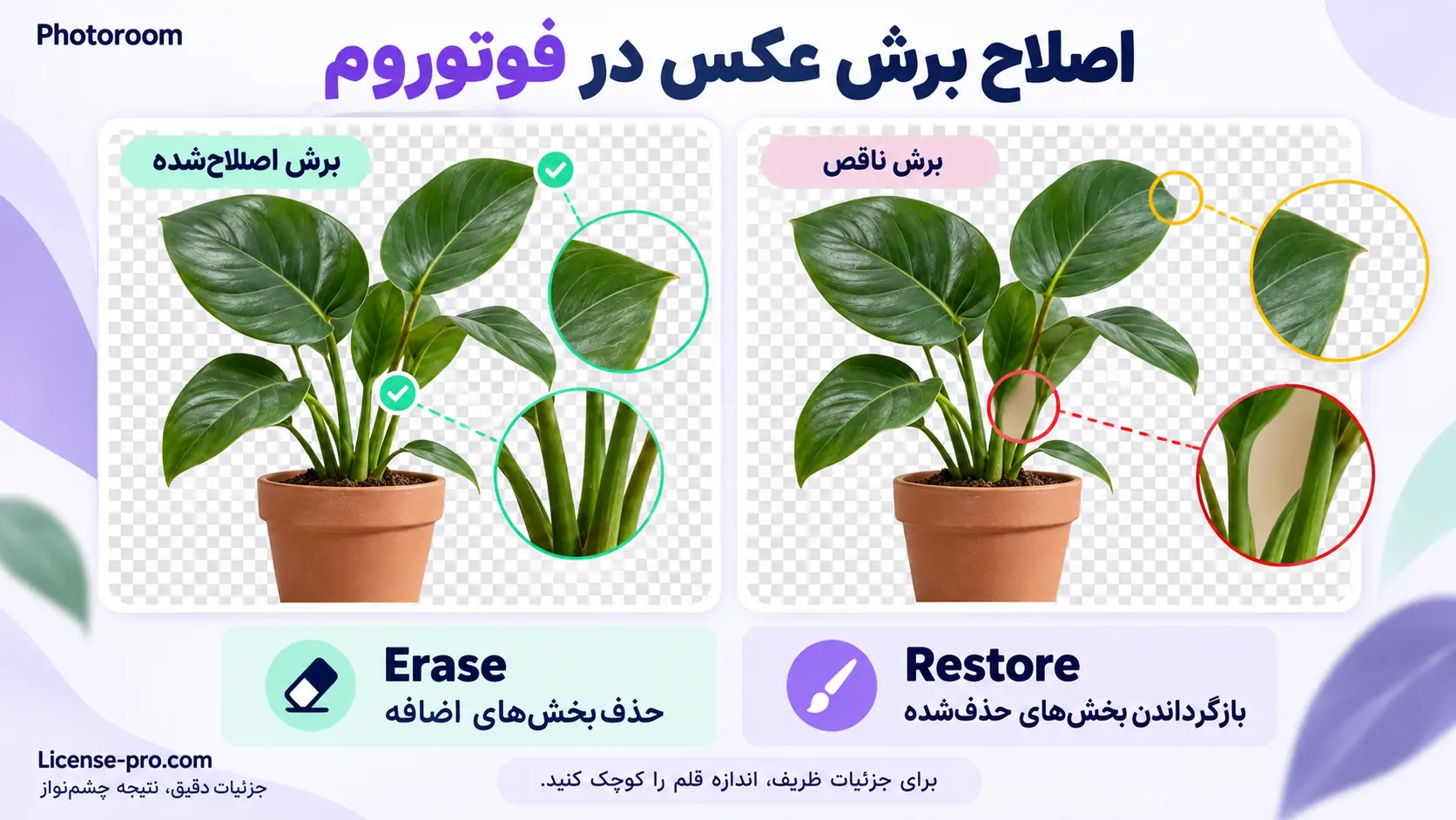 چهار مرحله تبدیل عکس کیف دستی به PNG شفاف در فوتوروم؛ انتخاب عکس، حذف پس‌زمینه، اصلاح برش و ذخیره خروجی